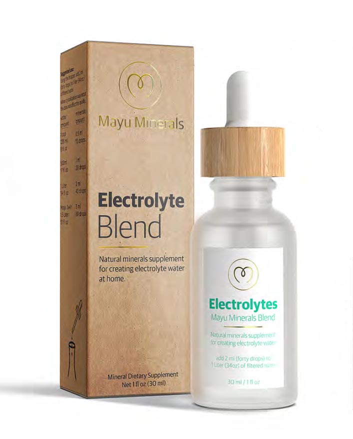 Mayu mineral electrolyte blend Mineralien-Mischung mit Verpackung