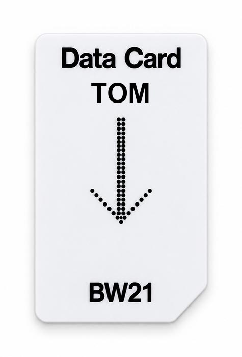 Frequenz-Chipcard TOM für BW21 Zapper