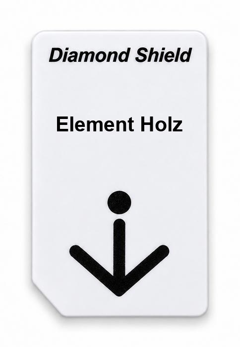 Frequenz-Chipcard Element Holz für Diamond Shield Zapper