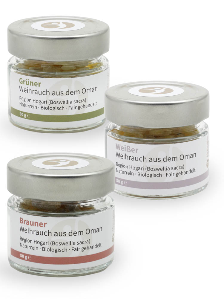 Weihrauch-Trio aus dem Oman