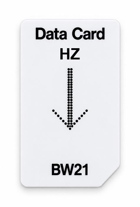 Frequenz-Chipcard HZ für BW21 Zapper