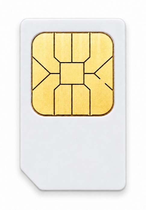 Frequenz-Chipcard Goldseite mit Chip