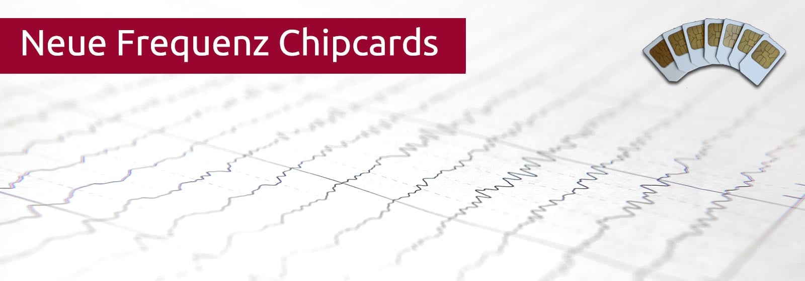 Schwarze, kurvige Linien auf einem weissen Blatt Papier stehen für die Frequenzen der verschiedenen Frequenz-Chipkarten