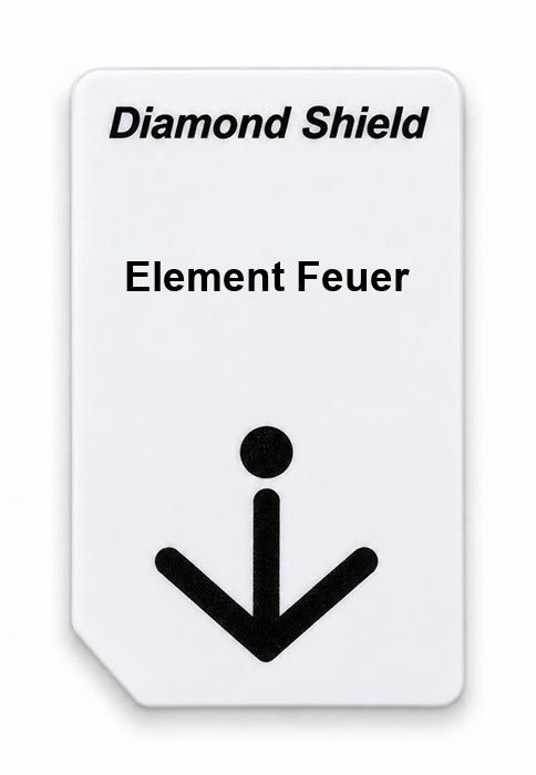 Frequenz-Chipcard Element Feuer für Diamond Shield Zapper