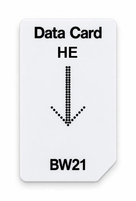 Frequenz-Chipcard HE für BW21 Zapper