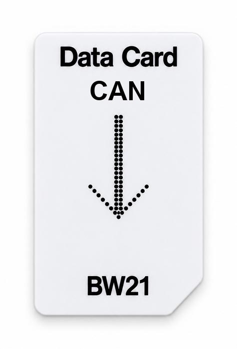 Frequenz-Chipcard CAN für BW21 Zapper