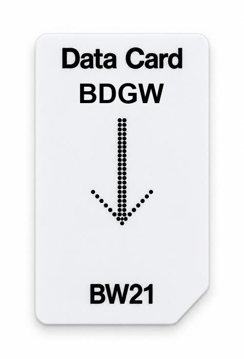 Frequenz-Chipcard BDGW für BW21 Zapper