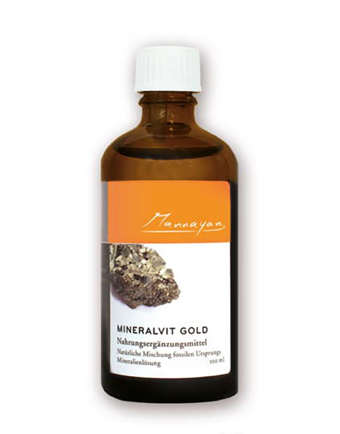 Vor weissem Hintergrund ein braunes Fläschchen 100 Milliliter mit weissem Deckel und orange-weissem Etikett