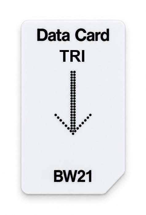 Frequenz-Chipcard TRI für BW21 Zapper