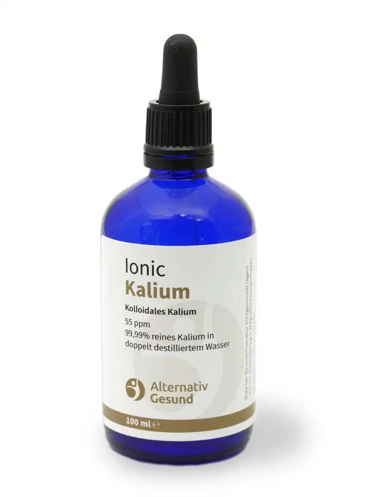Kolloidales Kalium von Alternativ Gesund ✓ 100ml ✓ 55 ppm ✓ mit Protonenresonanz hergestellt ✓ hoher Ionen-Anteil ✓starke Bioverfügbarkeit