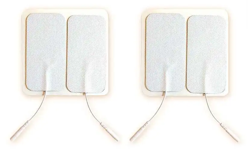 Four large adhesive electrodes for frequency therapy and local pain therapy with Diamond Shield Zapper