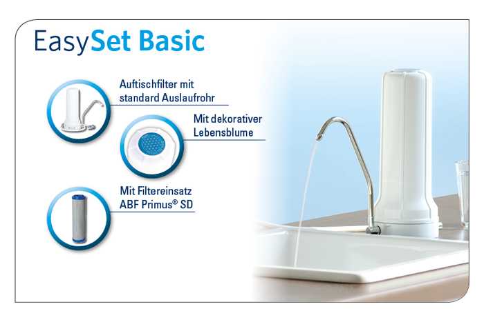 Auftisch Wasserfilter Gehäuse ALVITO Easy Basic - Wasseraufbereitung zu Hause