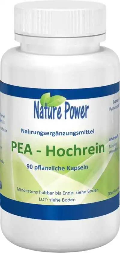 PEA - Hochrein 90 pflanzliche Kapseln 400 mg Pro Kapsel - natürliches Schmerzmittel