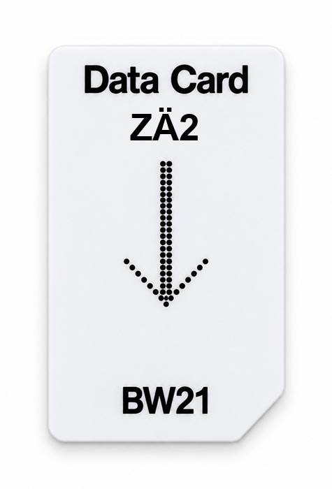 Frequenz-Chipcard ZÄ2 für BW21 Zapper