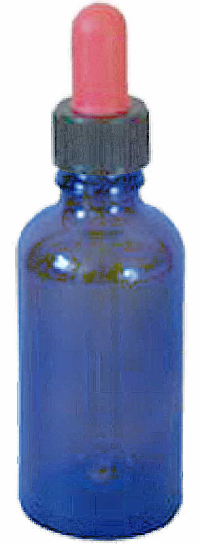 Eye drop bottle blue glass with pipette - 50ml