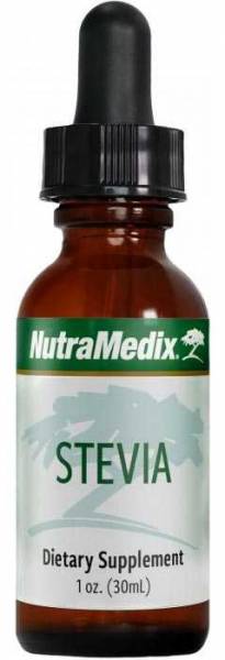 Stevia - alternatives Süßungsmittel bis zu 300 mal süßer als Zucker Schlanke Flasche mit 30ml Nutramedix Stevia Tropfen, bei Bluthochdruck und Diabetes