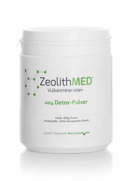 400g Natur-Klinoptilolith-Zeolith-Pulver, mit Heilerde natürlich entgiften 1 Dose Zeolith MED Detox-Pulver 400g, 100% reines Naturmineral