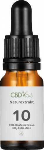 Vorschau: CBD-Öl enthält 10% CBD Vorschau: 10ml in Braunglas-Pipettenflasche CBD-Öl 10%