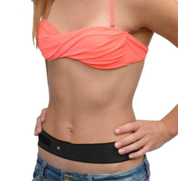 Bauch-Manschette 100cm für alle Frequenzgeräte - Alternativ Gesund Bauch-Manschette, schwarz, Stoff