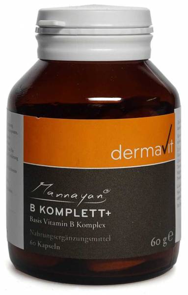 B-Komplett+ ist eine bewährte Kombination von Vitaminen, Mineralien und Bioflavonoiden Eine Dose Vitamin-B-Komplett +, 60 Tabletten