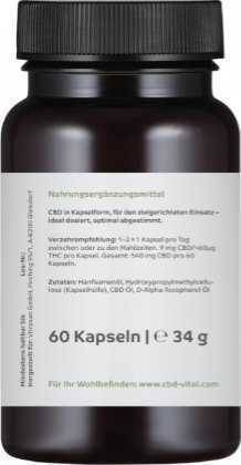 Vorschau: Vegane PURE CBD 9, 5% Vorschau: CBD-Ölkapseln, 60 Kapseln 540 mg CBD-Gehalt