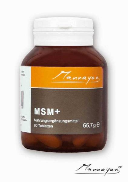 1 Dose MSM+ 60 Kapseln, 66,7g von Mannayan - natürlicher organischer Schwefel