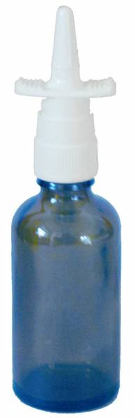 Nasenspray-Flasche aus Blauglas mit Sprühaufsatz - 50ml