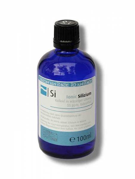 Kolloidales Silizium für Haut, Haare und Nägel- Kolloid in wässriger Lösung - 100ml in Blauglas-Flasche